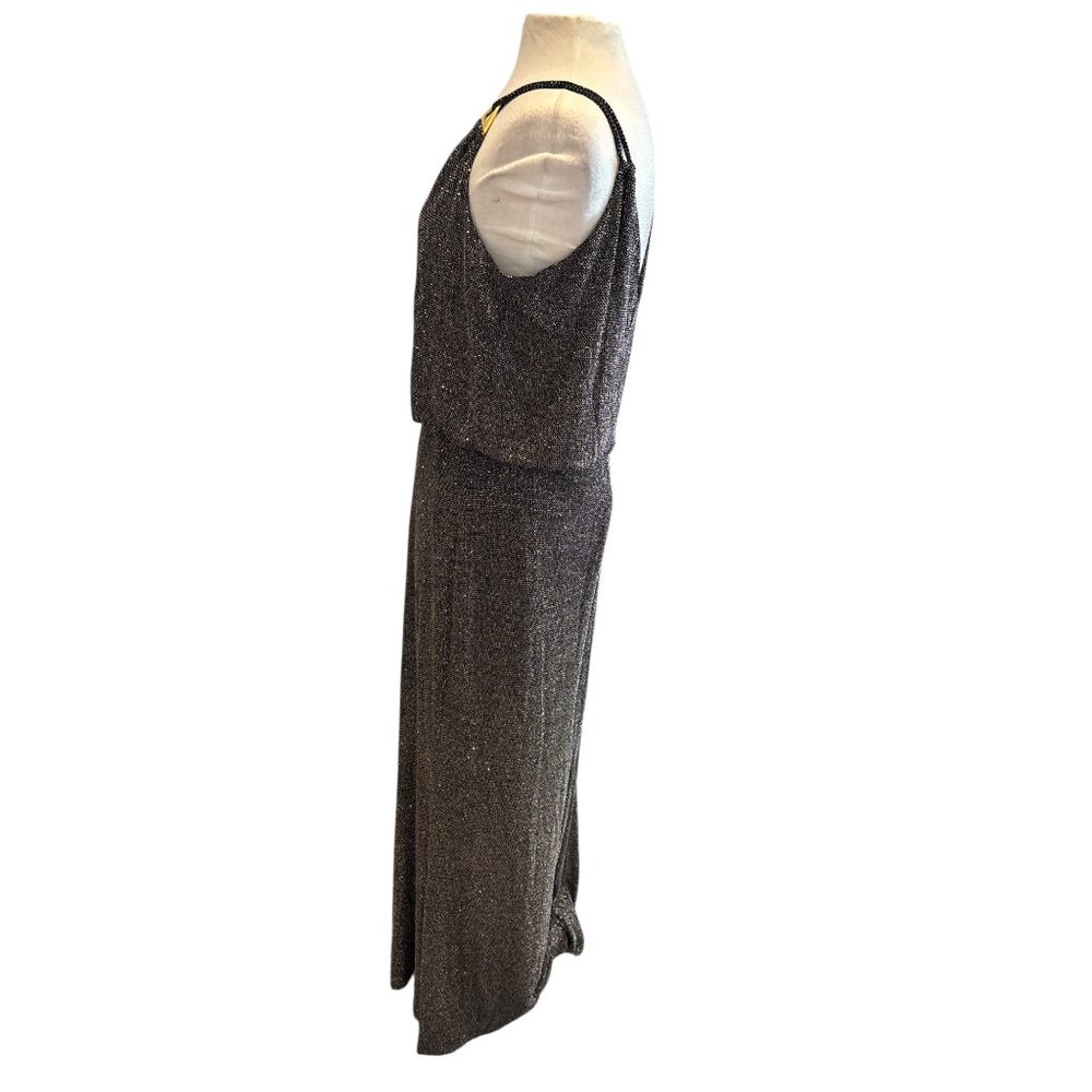 Calvin Klein Metallic Knit Maxi Dress – Size 14 - Picture 4 of 9
